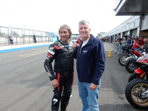 Peter who always wishes to improve his race skill hires only the best for instruction with ex World Champion Ron Haslam